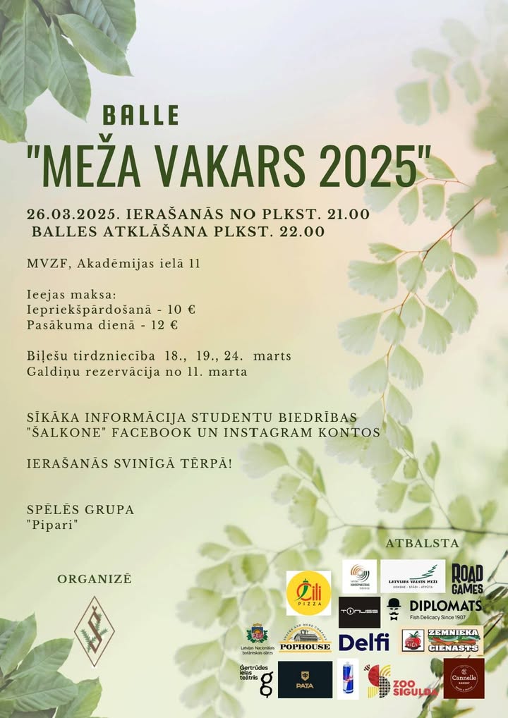 Šalkone 2025. Aicinām uz balli "Meža vakars" , garantētas n...